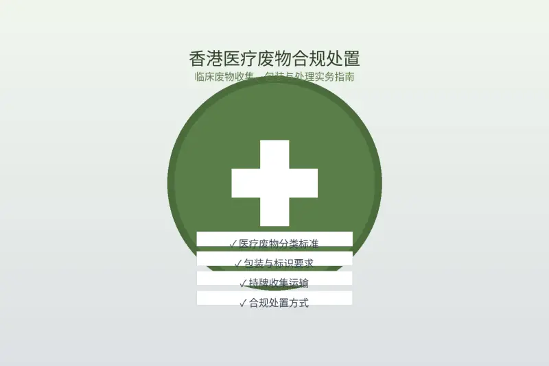 香港医疗废物处置全流程｜临床废物收集包装处理指南