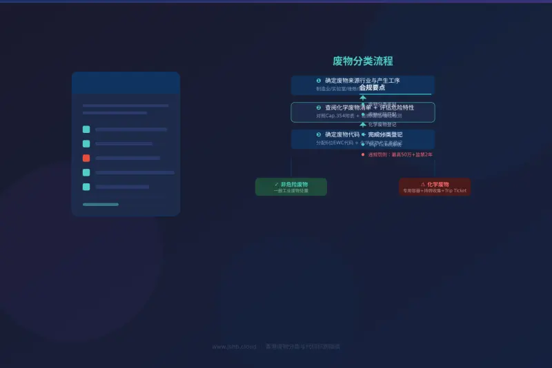 香港废物分类与代码识别指南｜危险废物与非危险废物鉴别标准